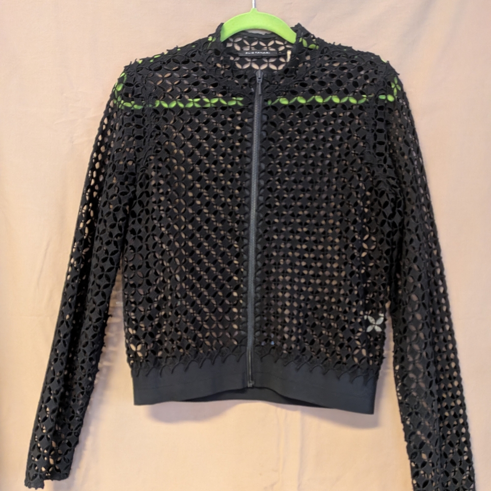 Elie Tahari Black Cut-Out Women's Jacket